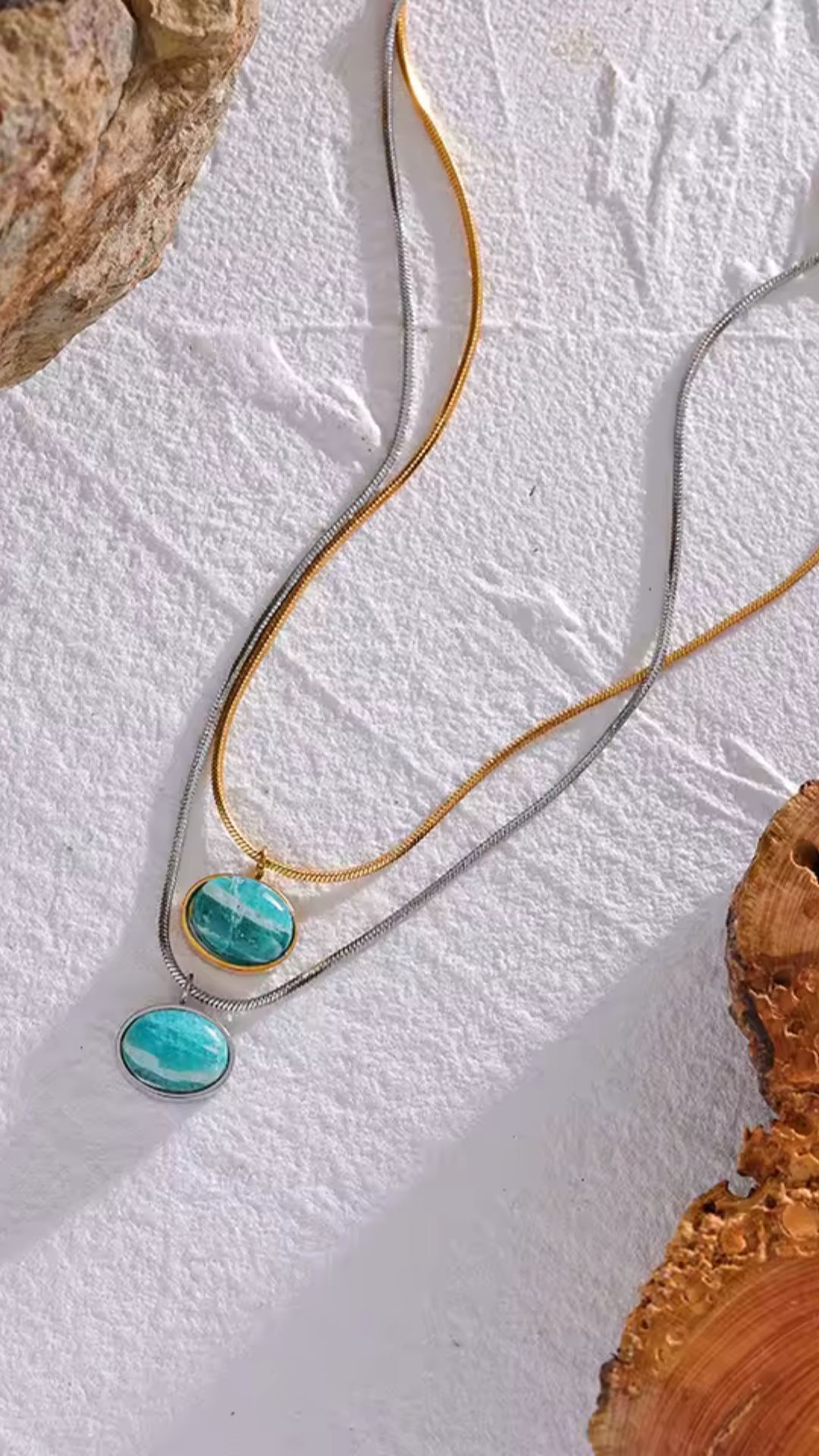 Colar Manilia - Opal Azul