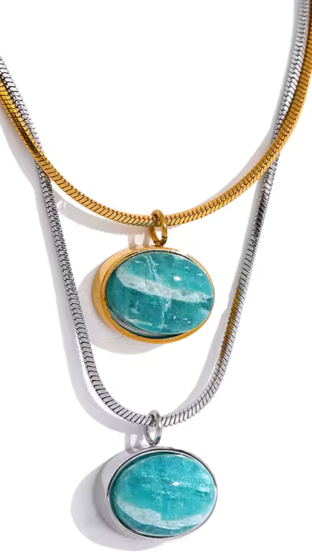 Colar Manilia - Opal Azul