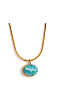 Colar Manilia - Opal Azul