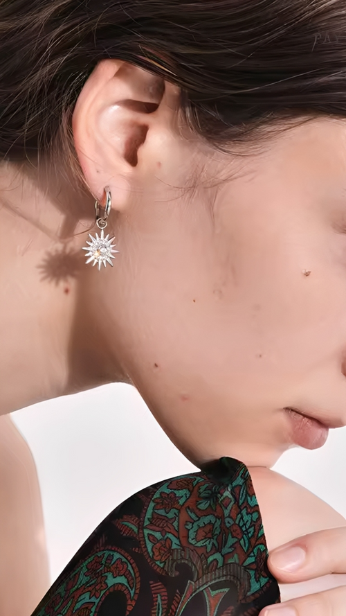 Brinco Argola Flor Aurora