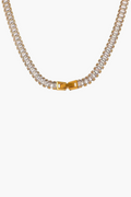 Choker Zircônia Cúbica Geométrica Banhada Ouro 18k