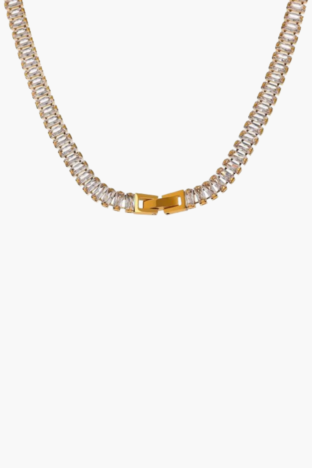 Choker Zircônia Cúbica Geométrica Banhada Ouro 18k