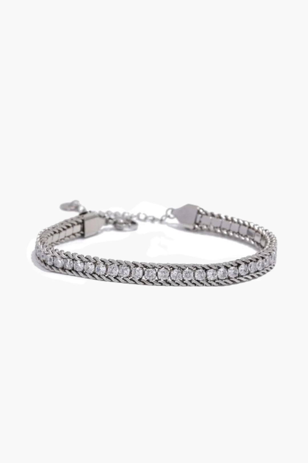 Pulseira Dupla Zircônia Cúbica Mirchel