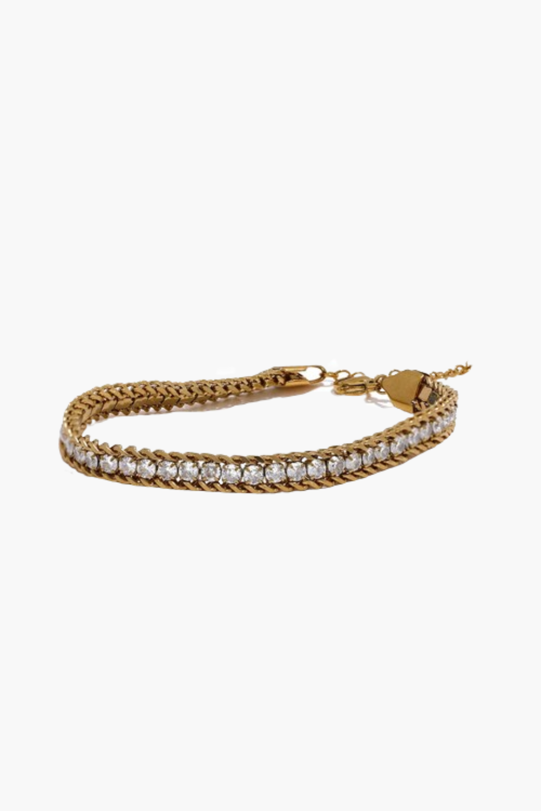 Pulseira Dupla Zircônia Cúbica Mirchel