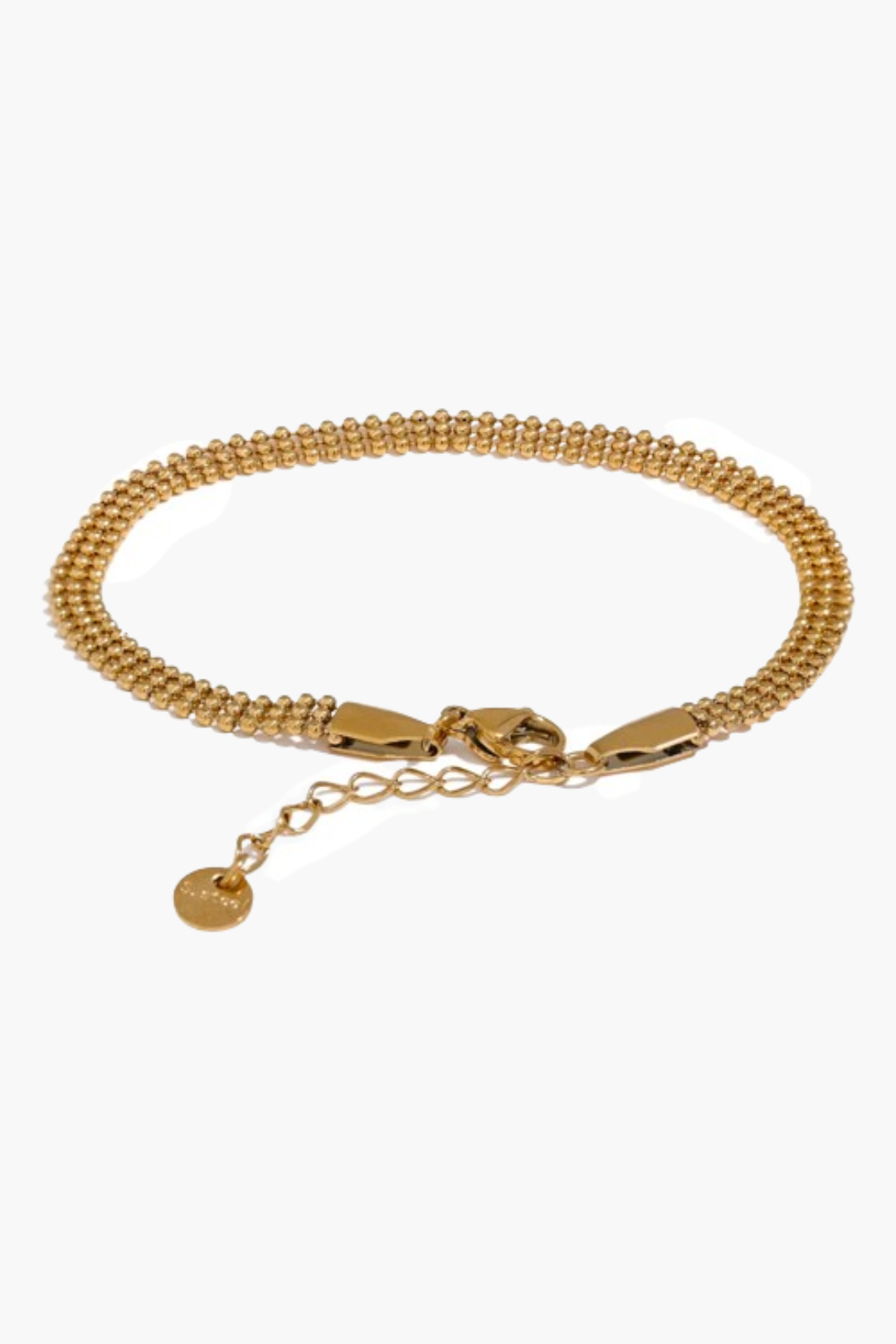 Pulseira Ajustável de Corrente Dupla com Esferas