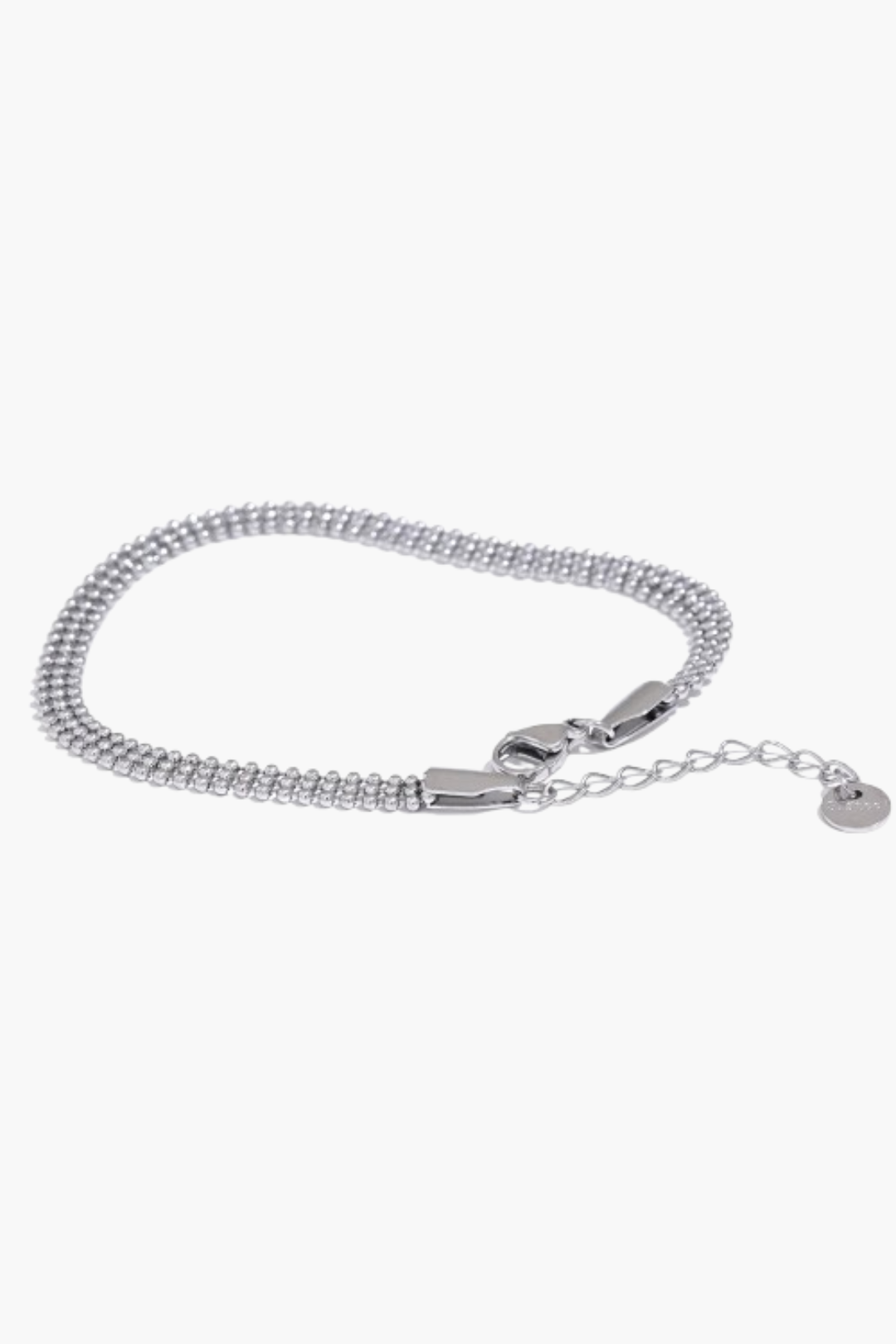 Pulseira Ajustável de Corrente Dupla com Esferas