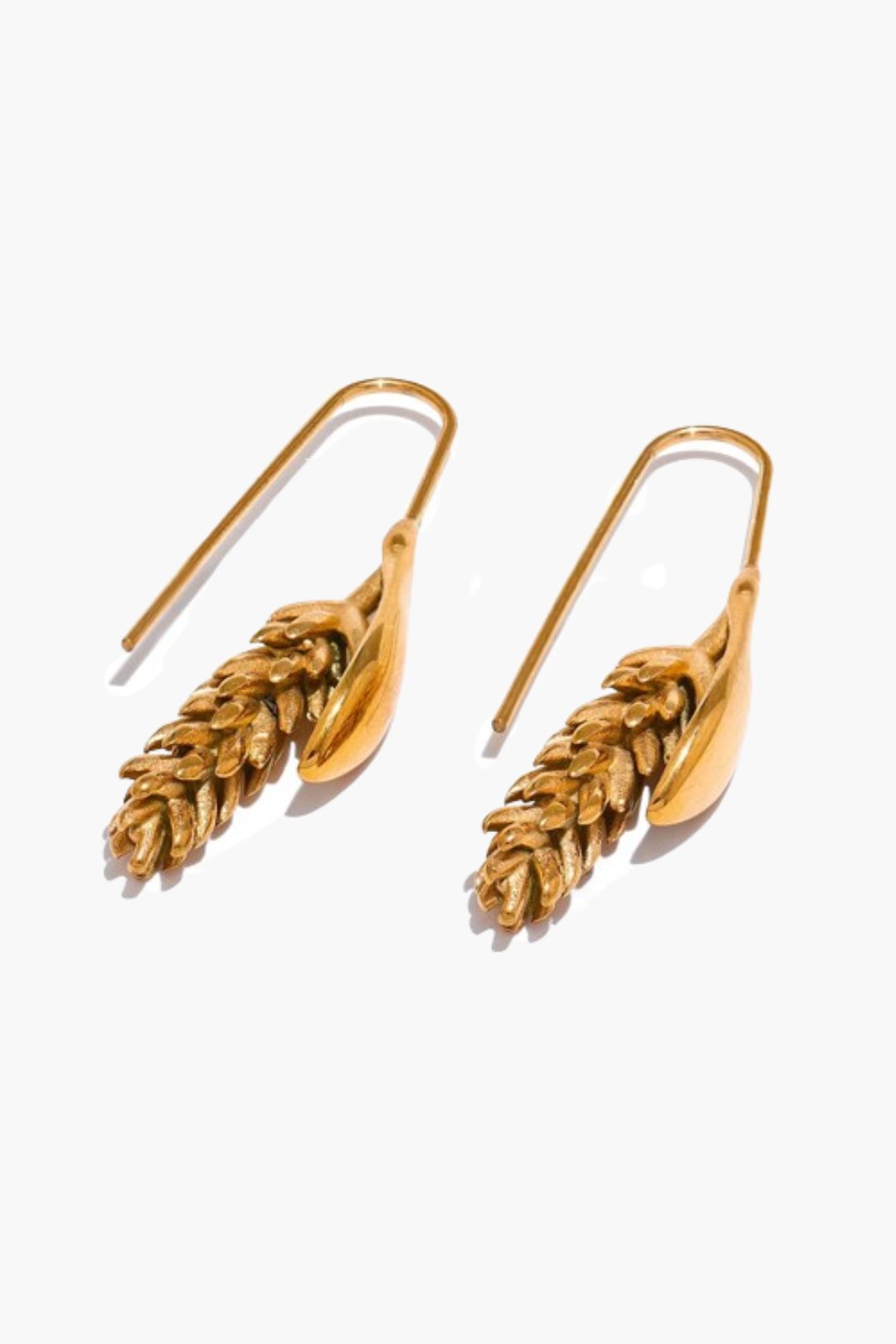 Brincos Pendentes com Design de Espiga de Trigo