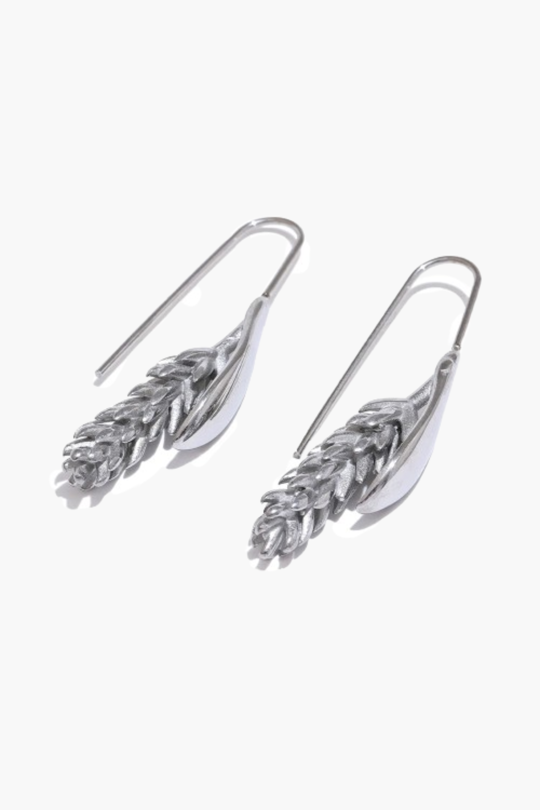 Brincos Pendentes com Design de Espiga de Trigo