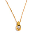Colar Gota Organica com Zircônia