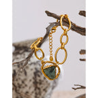 Pulseira Corrente com Pedra Natural Azul