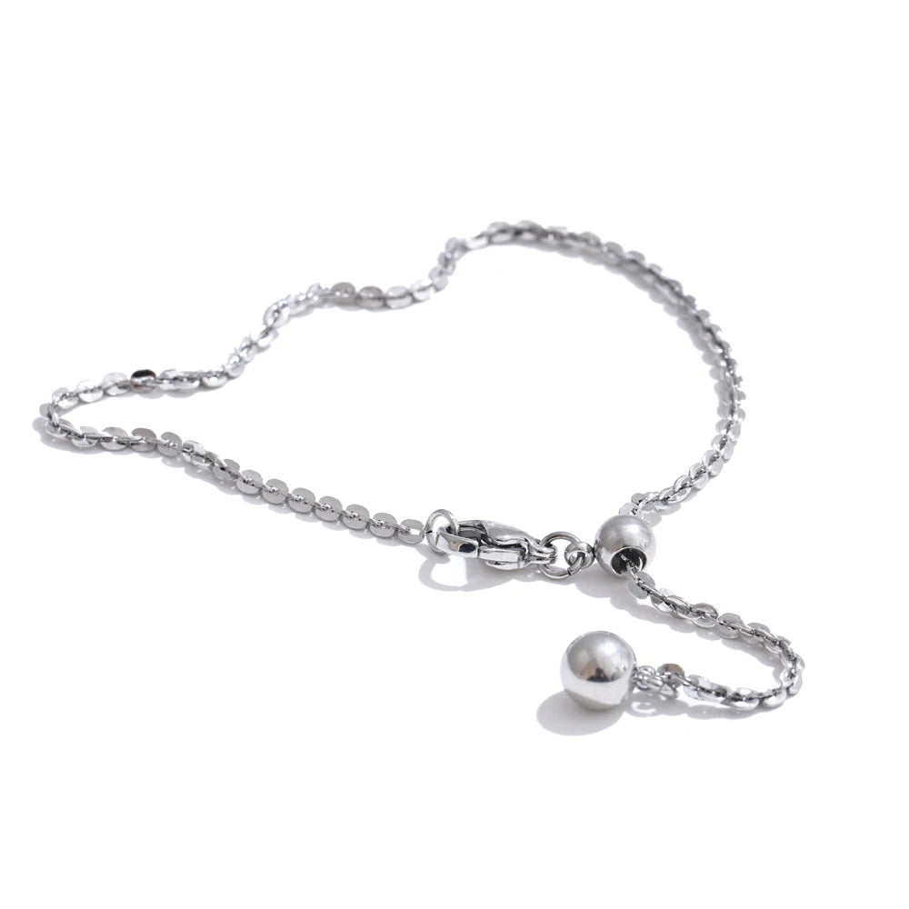 Pulsera Ajustable de Cadena con Esfera Colgante