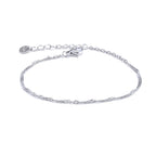 Pulsera Ajustable de Cadena con Detalles Tubulares
