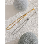 Pulsera Ajustable de Cadena con Detalles Tubulares