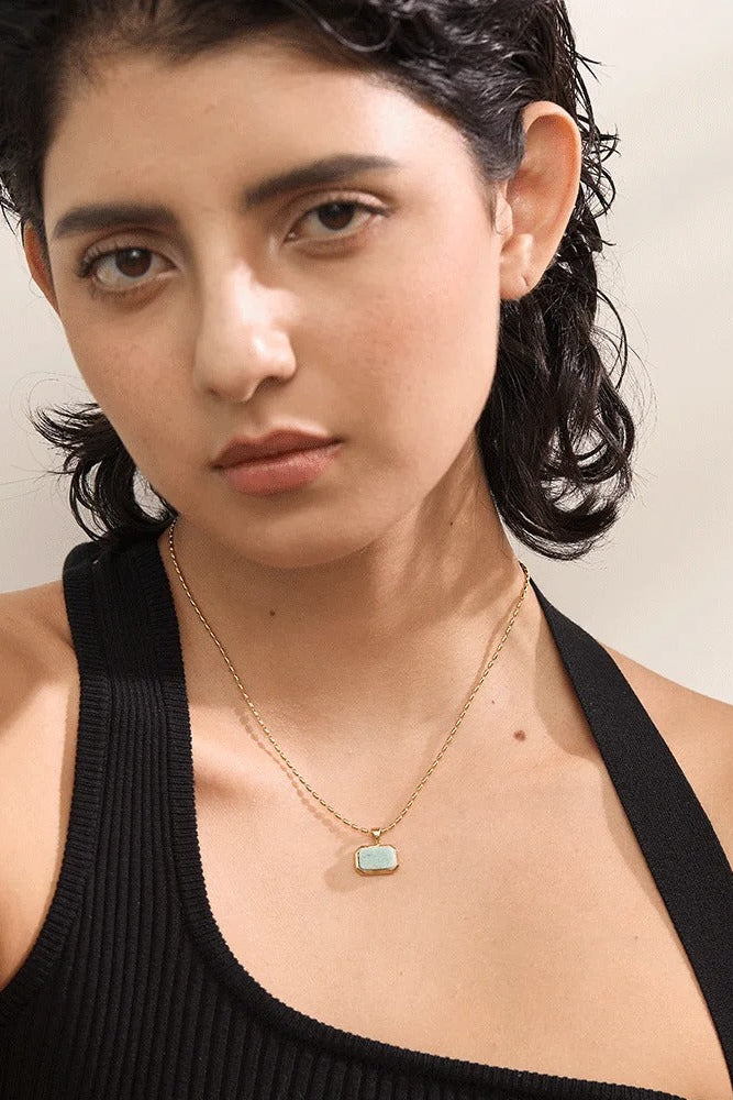 Colar com Pedra Verde